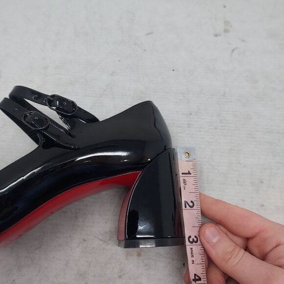 CHRISTIAN LOUBOUTIN Miss Jane Patent Black Buckle Pump Shoe - Picture 11 of 12